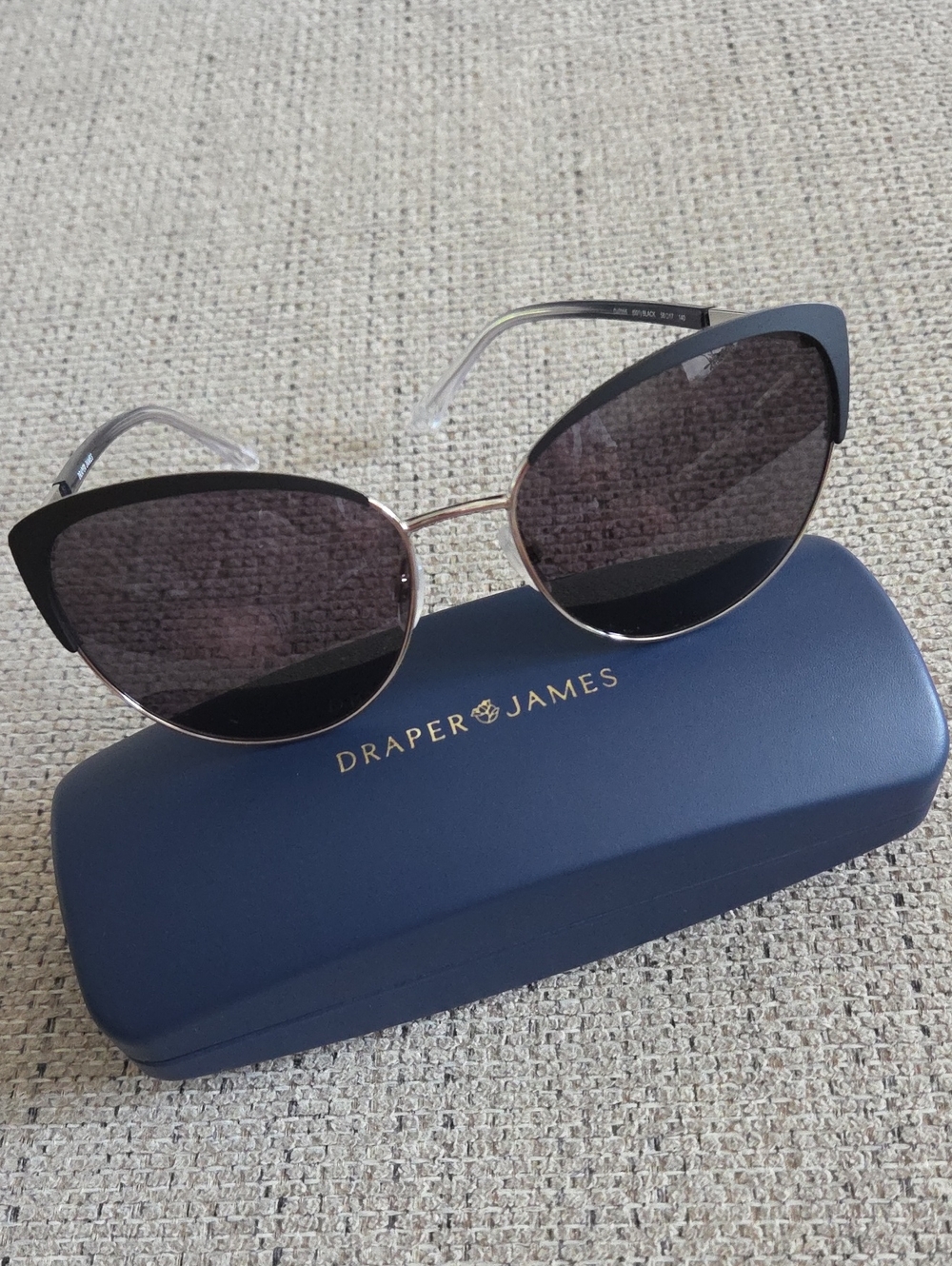 Draper James Black Cat-Eye Sunglasses